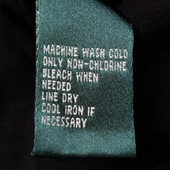 Ralph Lauren Black Velvet Straight Leg Trouser Pants- Petite - Picture 4 of 4